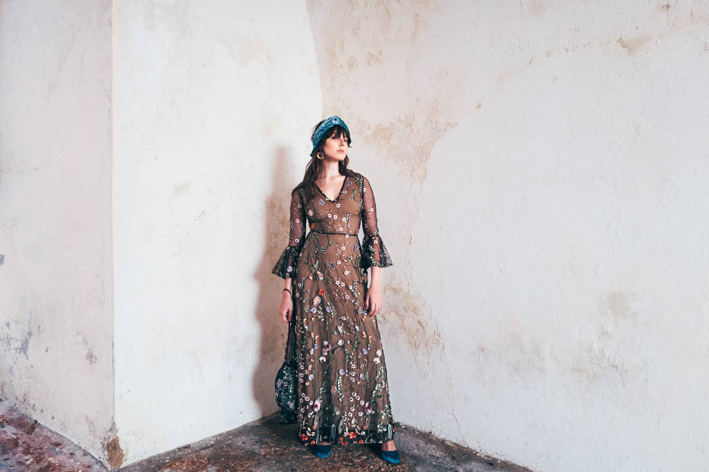 Victoria Embroidered Maxi Dress