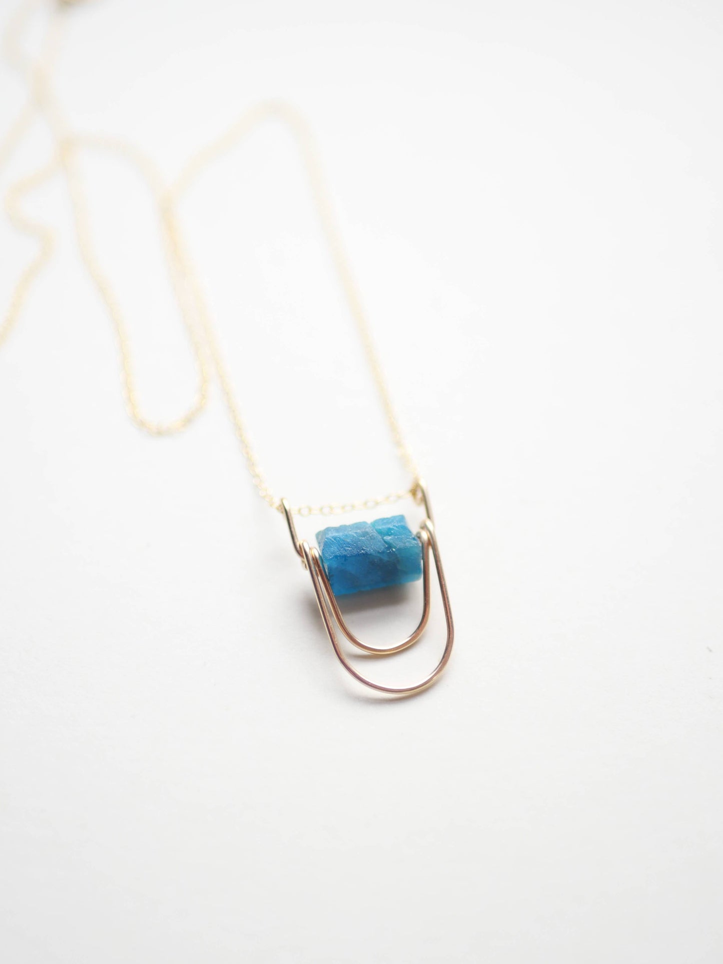 Ripple Necklace - Delicate Raw Gemstone Pendant