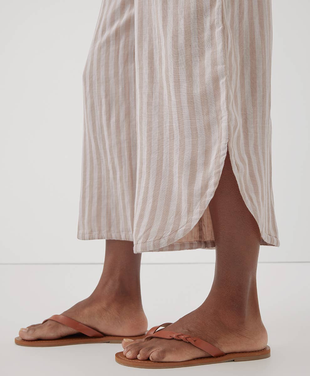 Coastal Double Gauze Tie-Strap Jumpsuit | Rockport Stripe