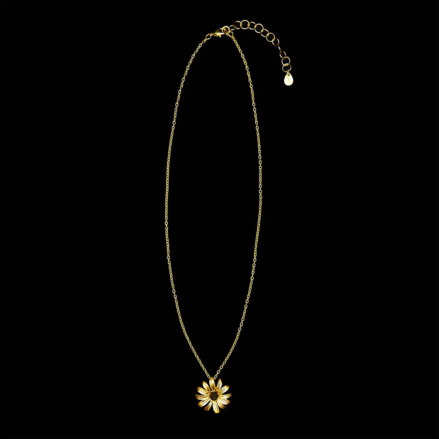 Black-Eyed Susan Dainty Pendant - 16" Adj.