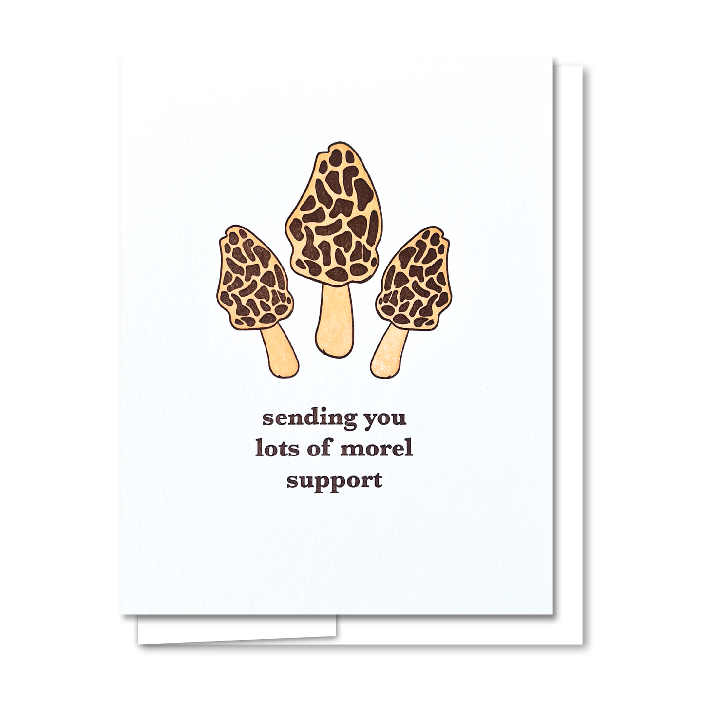 Morel Support - Letterpress Everyday Card