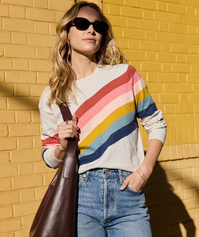 Icon Sweater | Oatmeal Rainbow