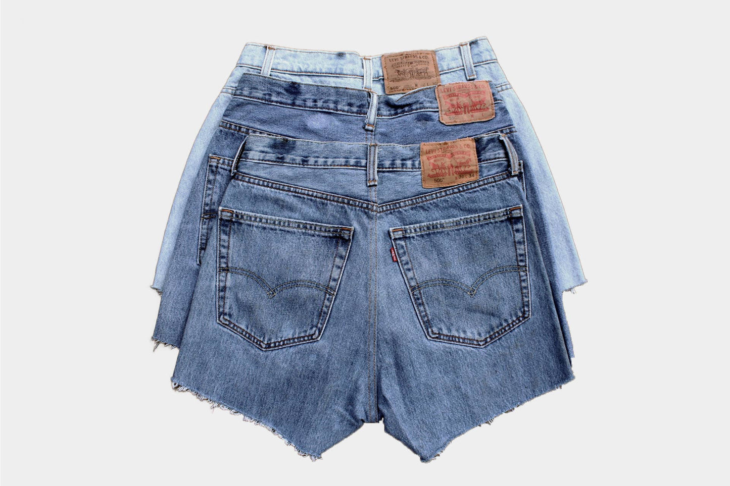 Ultra High-Rise Reworked 90's Denim Shorts