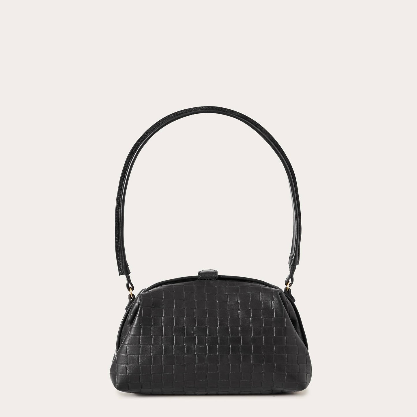 Hug Bag L, matte black braid