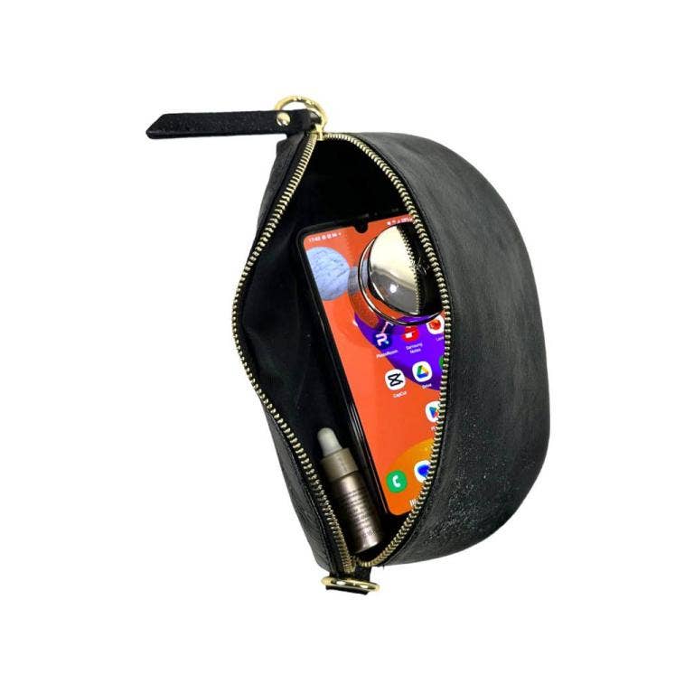 Italian Mini Leather Crossbody Waist Bag