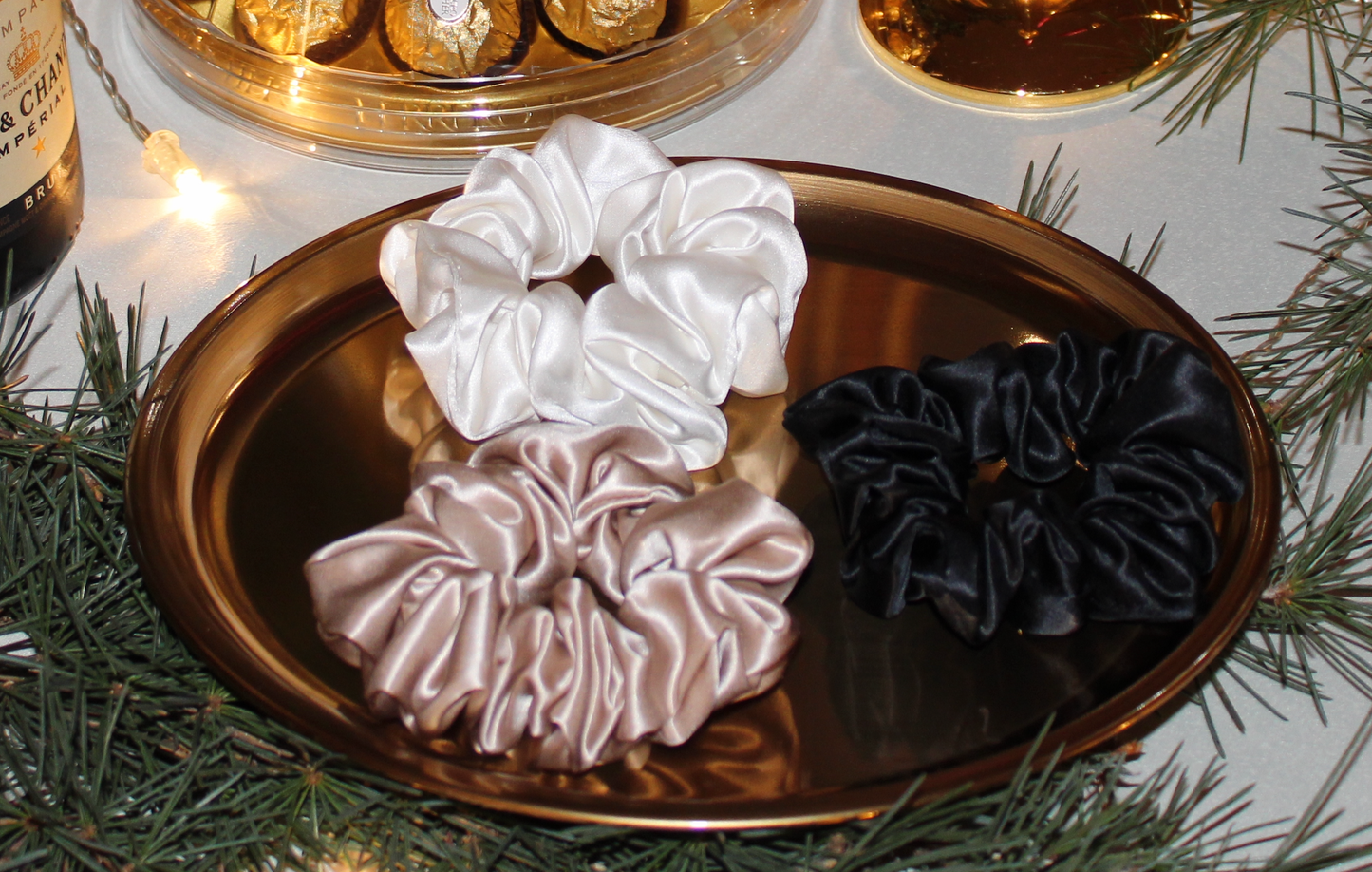 100% Organic Pure Silk Scrunchies