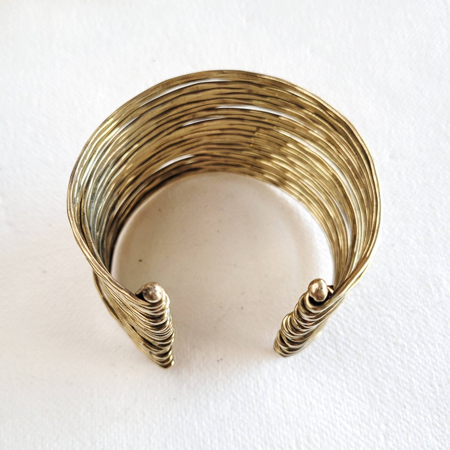Brass multi layered wire cuff bracelet bohemian style #BX25