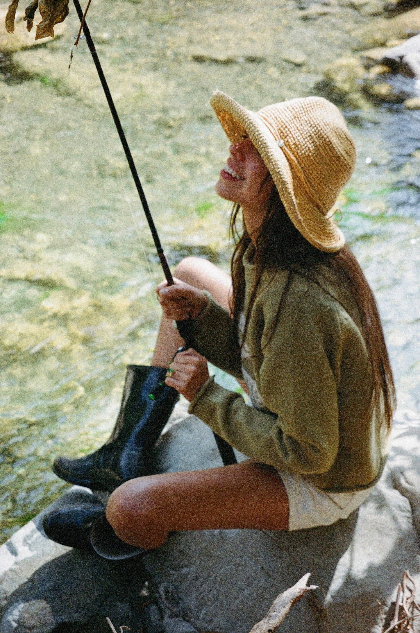 GREEN COTTON FISH SWEATER