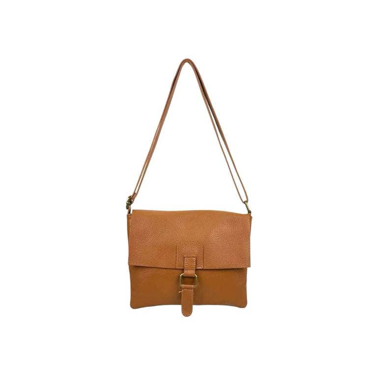 Women's Italian Leather Shoulder Bag with Inner Pocket