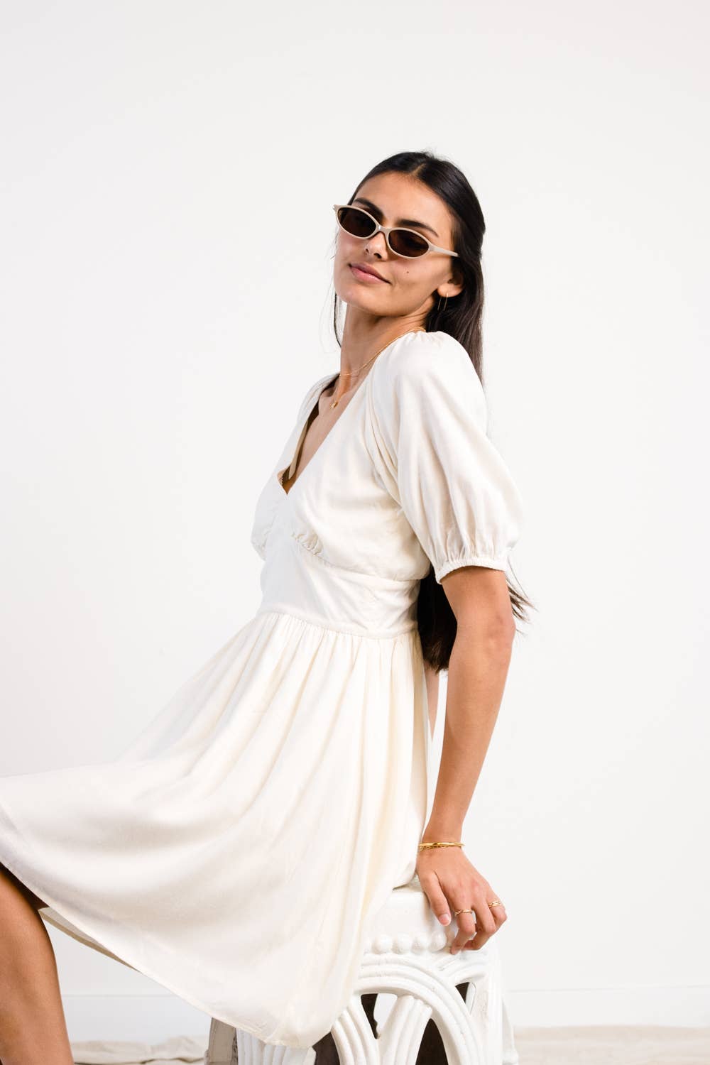 Arden Ruched Mini Dress