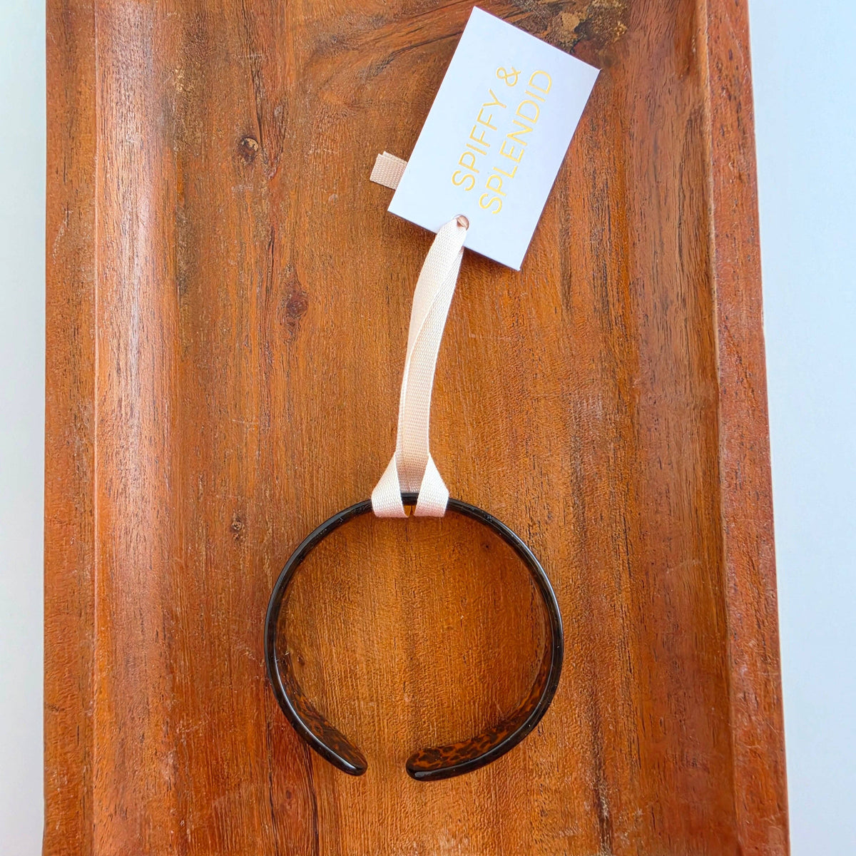 Brynn Bracelet - Amber Dot - Small // Acrylic Cuff Bangle