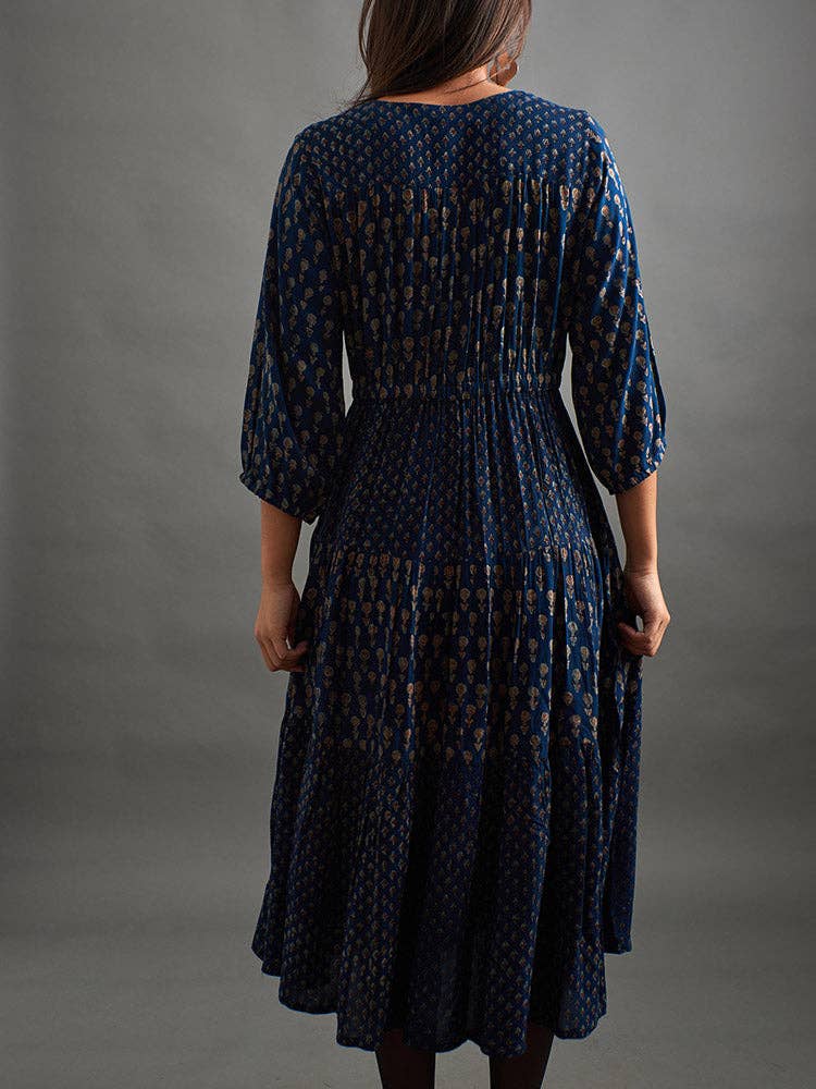 Adriana Dress | Midnight Floral Mix