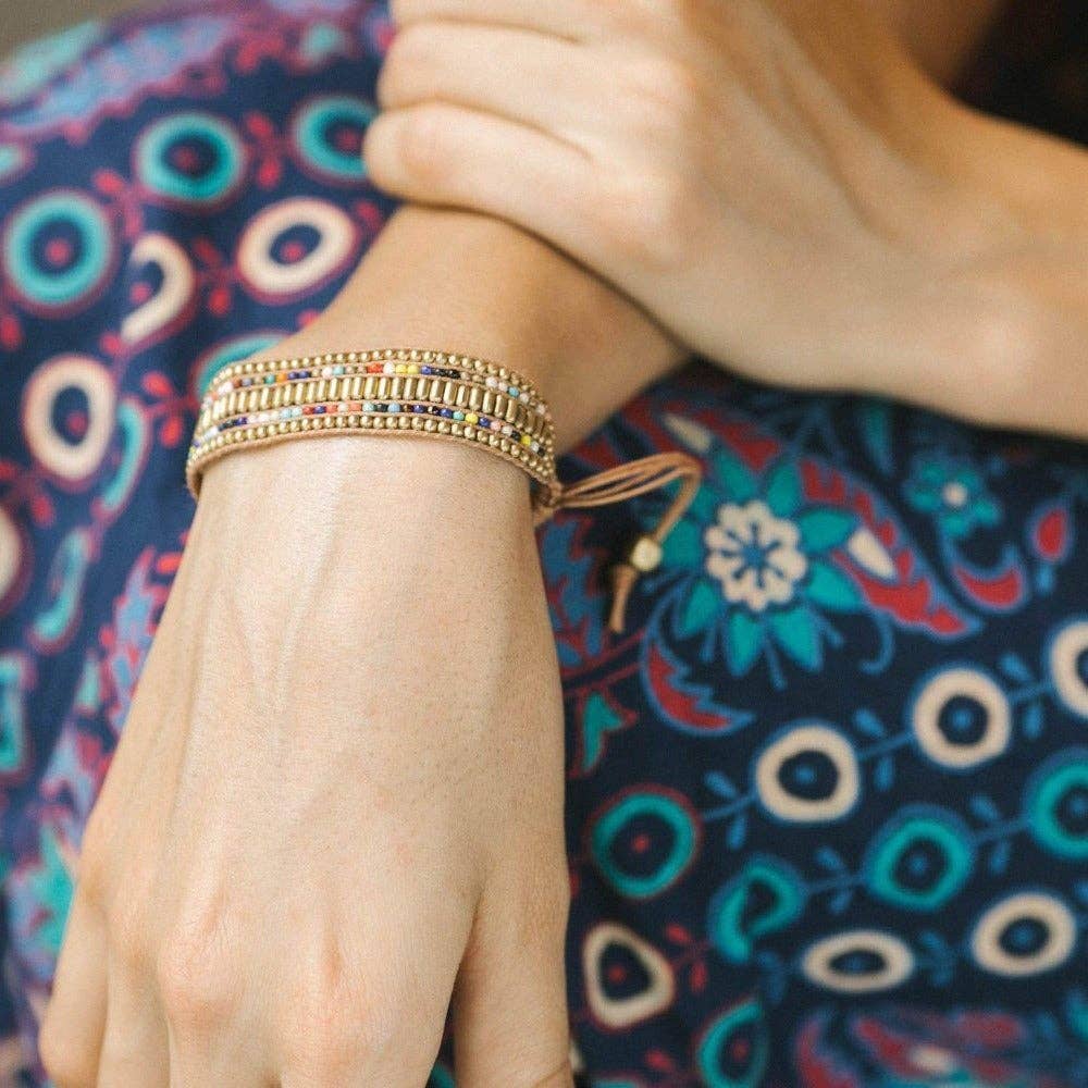 Darjeeling Beaded Bracelet - Gold DBBG