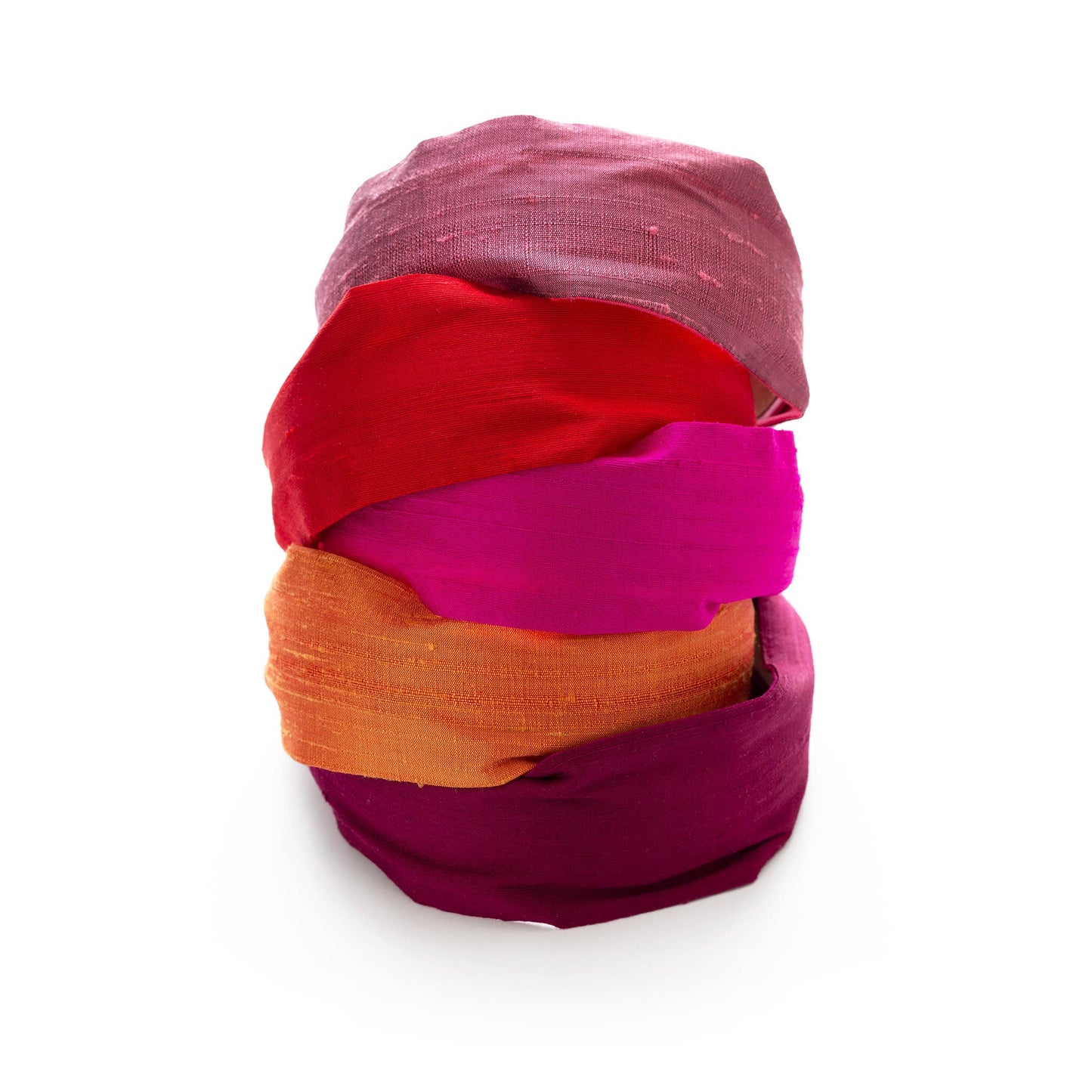 Warm Palette Dupioni Silk 2" Classic Headband HANDMADE