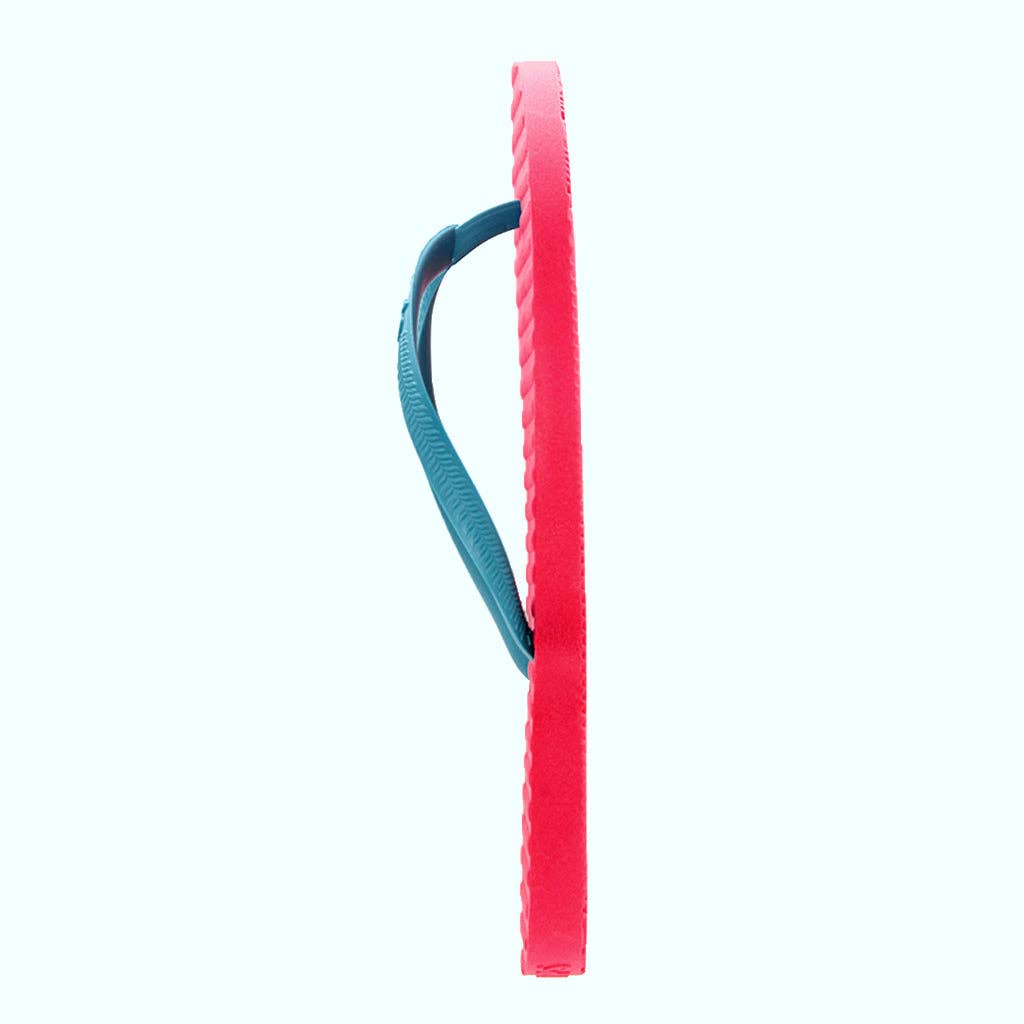 Sustainable Flip Flops | Watermelon & Turquoise Straps