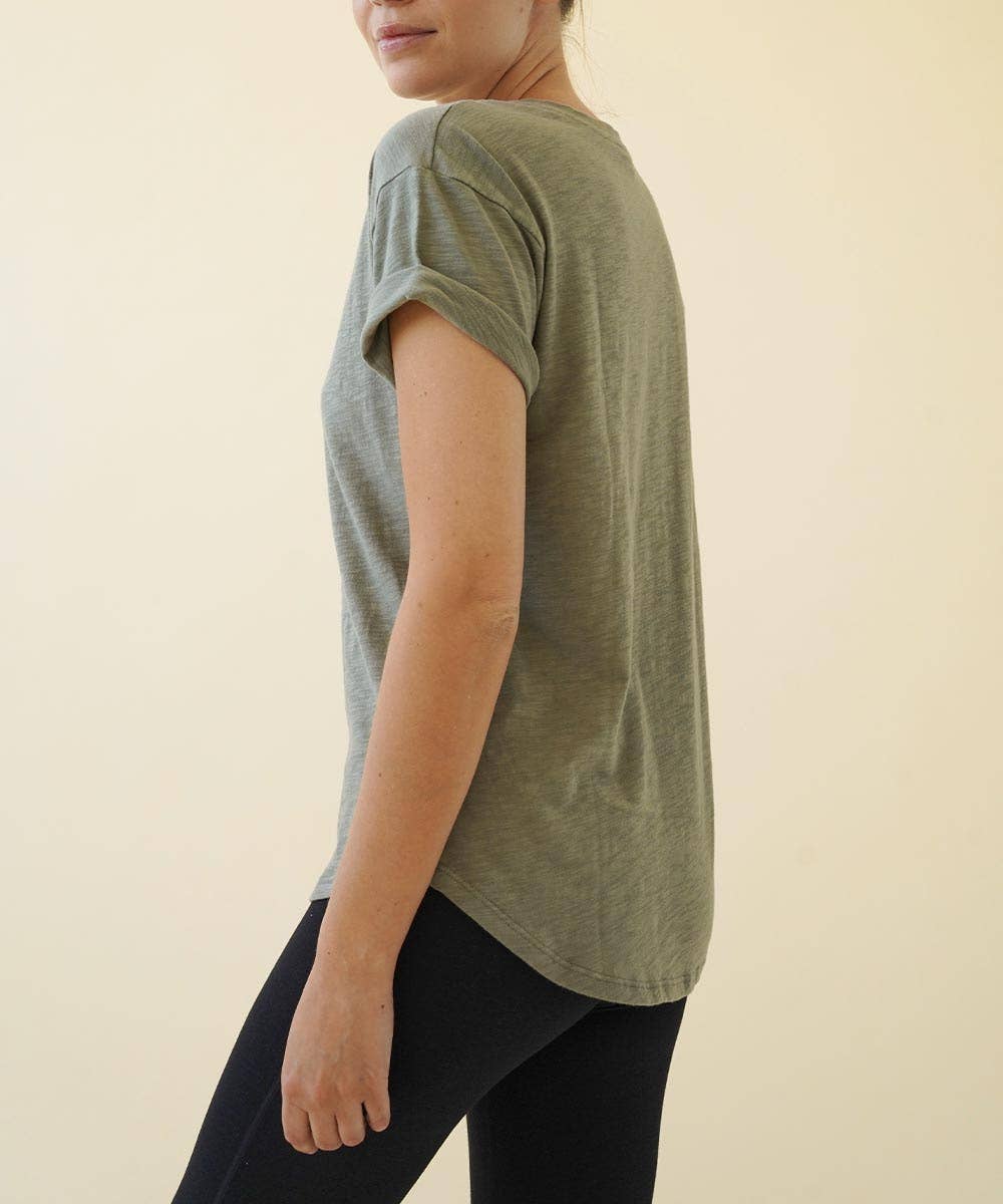 Cotton V-Neck T-Shirt