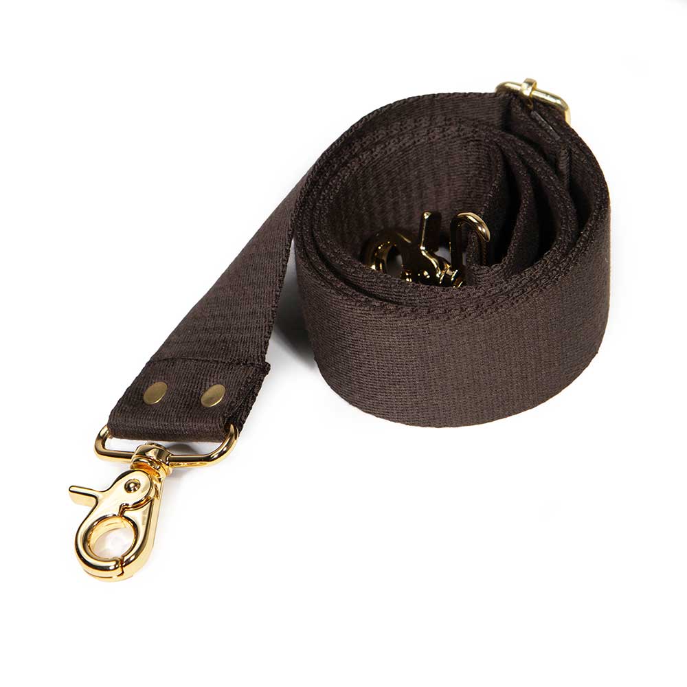 Cotton Webbing Cross Body/ Shoulder Strap-Brown