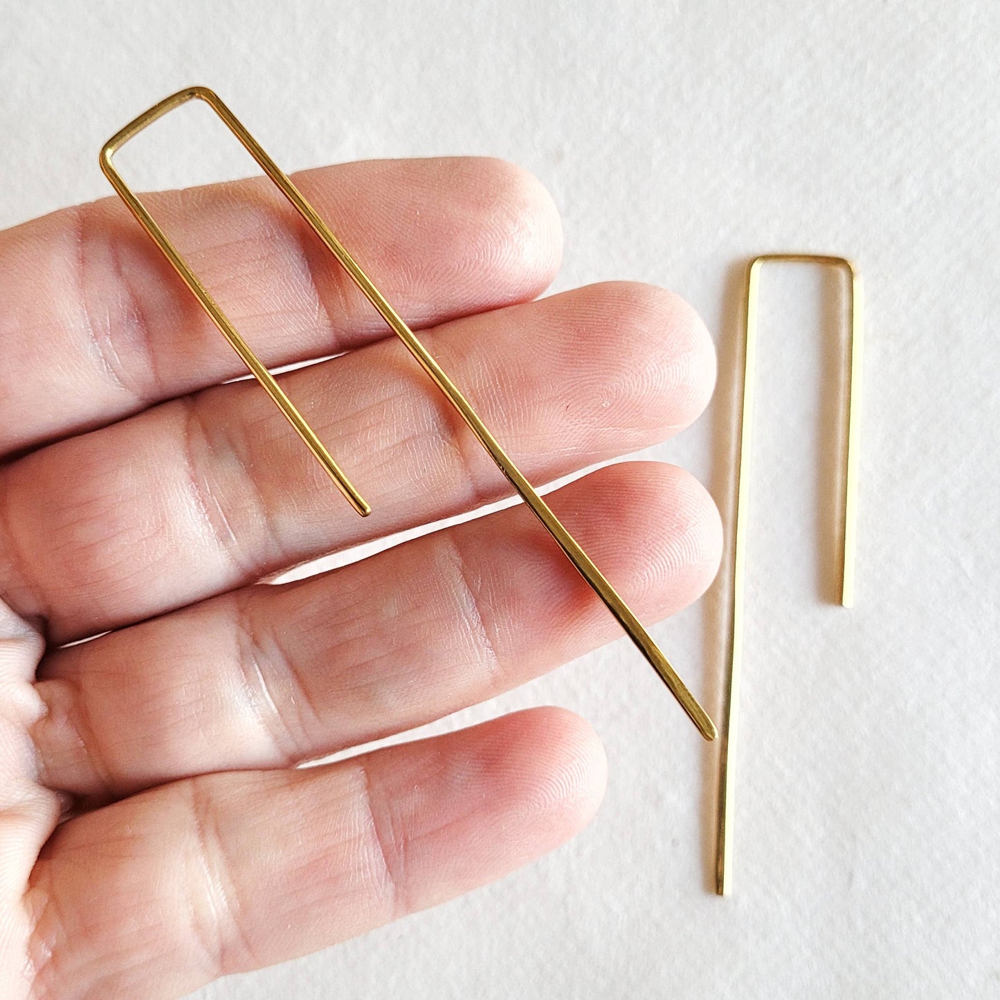 Brass wire handmade thread Earrings #BX38