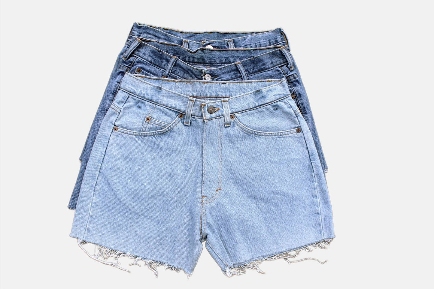 Ultra High-Rise Reworked 90's Denim Shorts