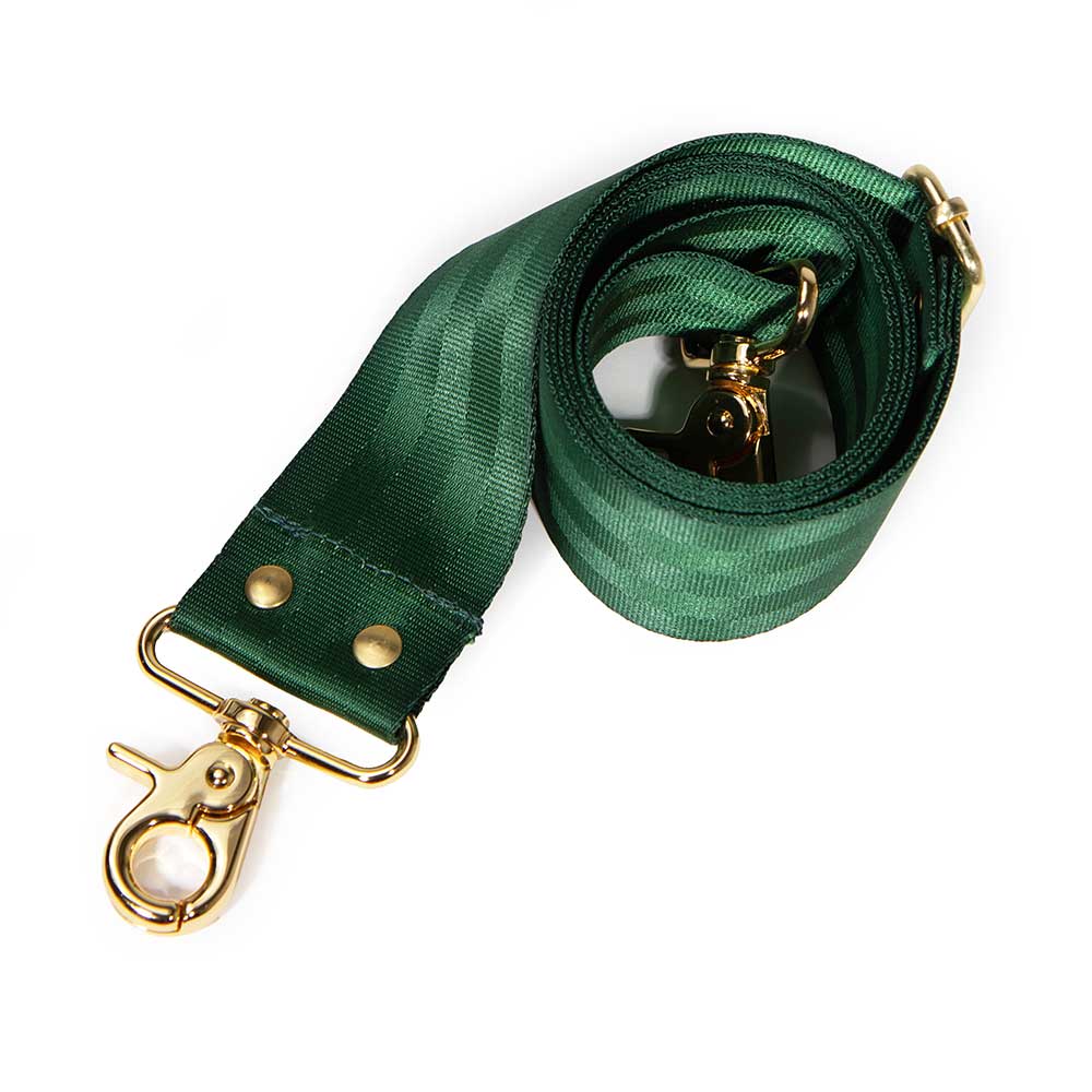 Satin Webbing Cross Body/ Shoulder Strap- Hunter Green