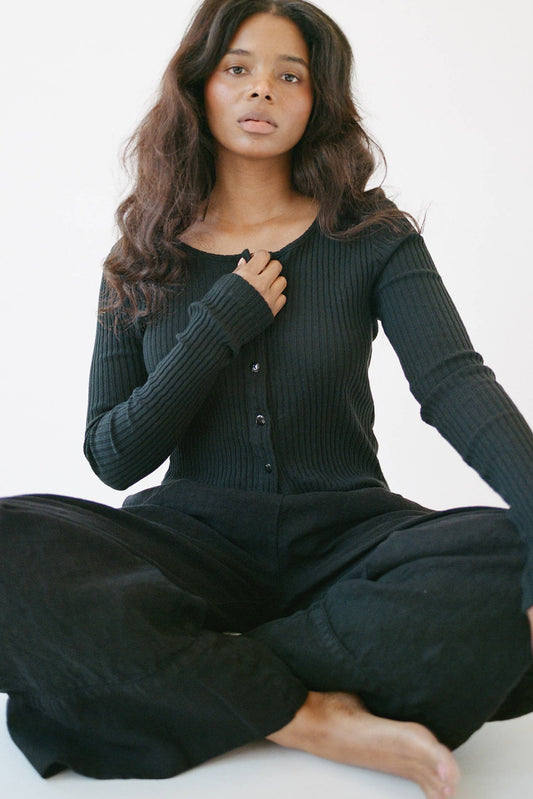 Pointelle Organic Cardigan