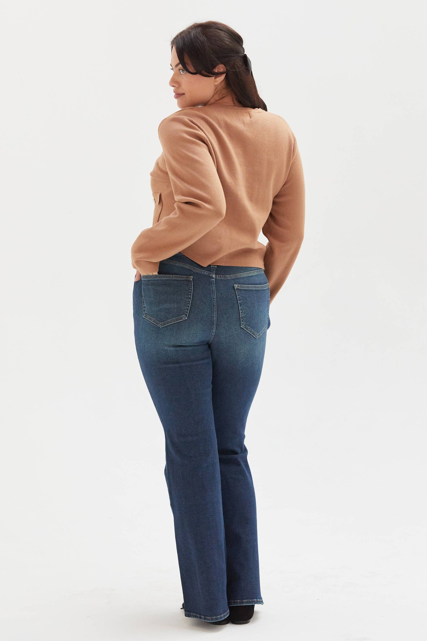Windsor Flare High Rise Jean | Dark Aged Vintage Sculpt+