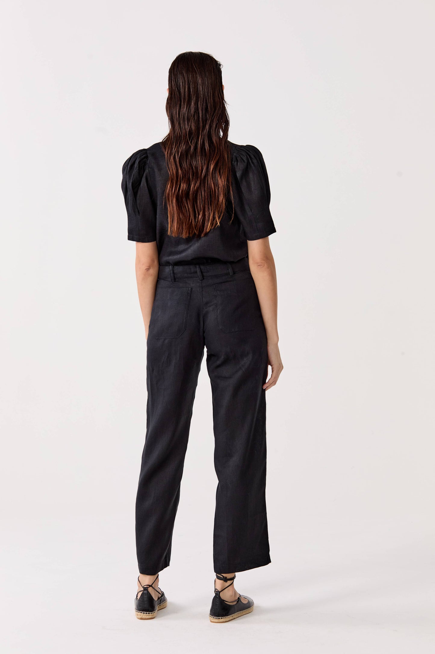 Athina Linen Shirt - Black
