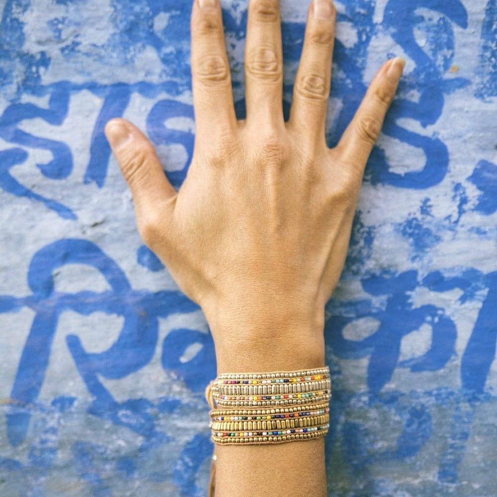 Darjeeling Beaded Bracelet - Gold DBBG