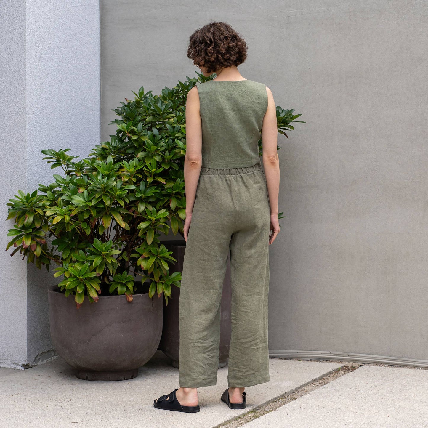 Linen Wide Leg Pants Havana | Natural
