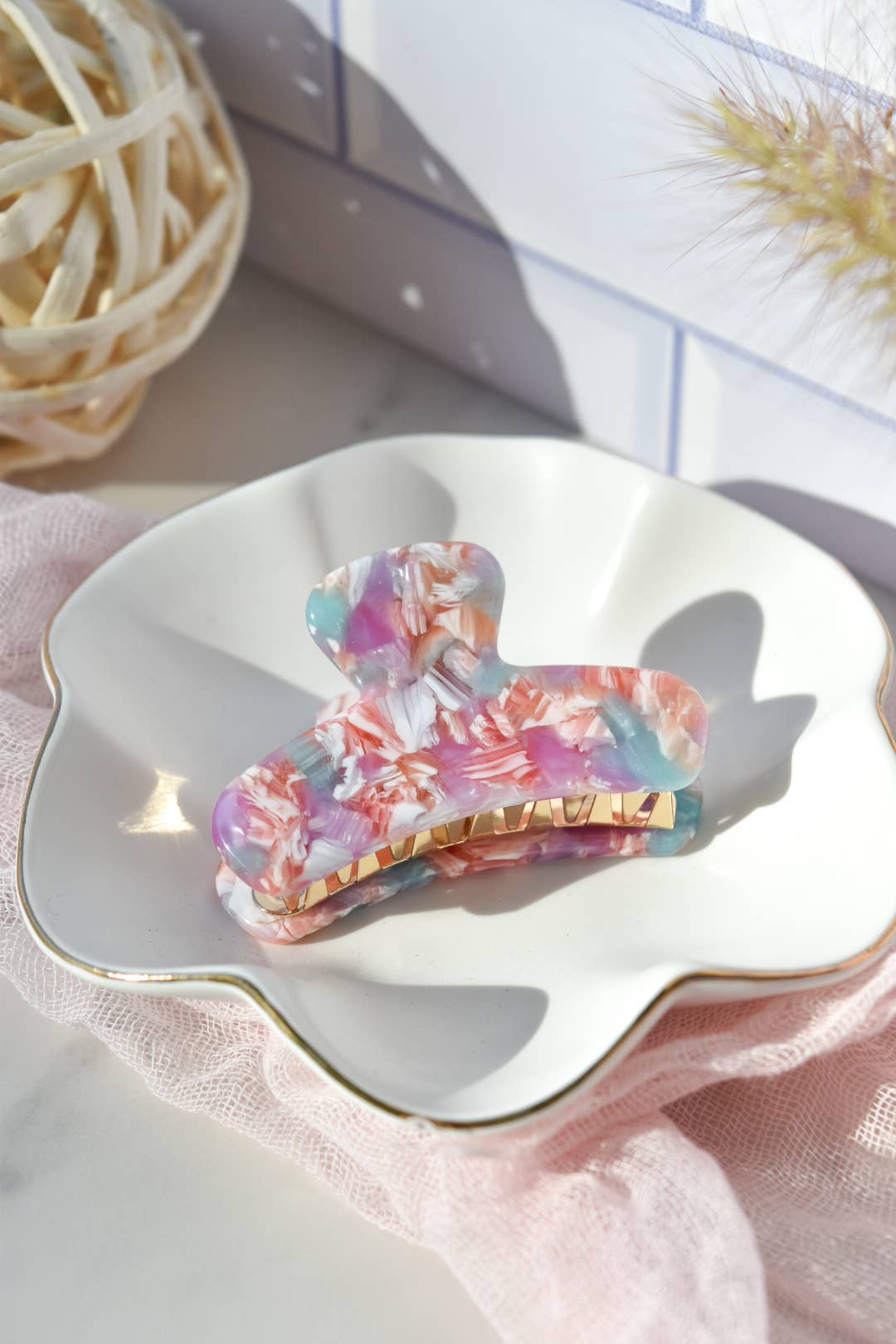Mini French Claw Tortoise Shell Acetate Hair Clip