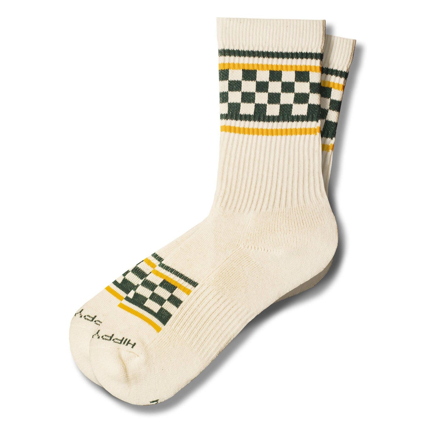 Checkers and Stripes Socks - Wheat
