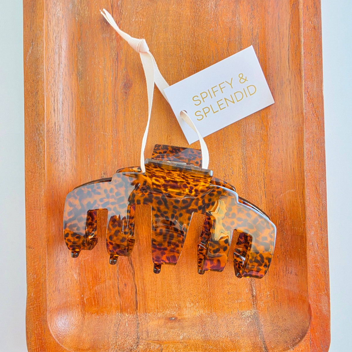 Catherine Hair Claw - Amber Dot // Clip, Acrylic, Tortoise