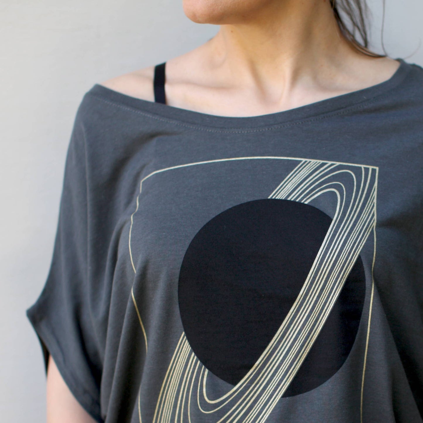 Rings of Saturn Dolman Sleeve Bamboo Tee Made in USA
