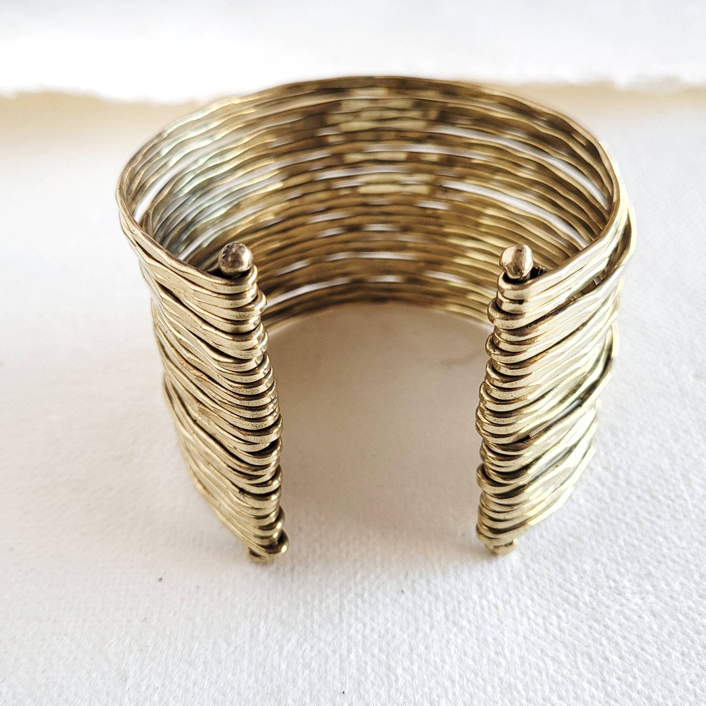 Brass multi layered wire cuff bracelet bohemian style #BX25