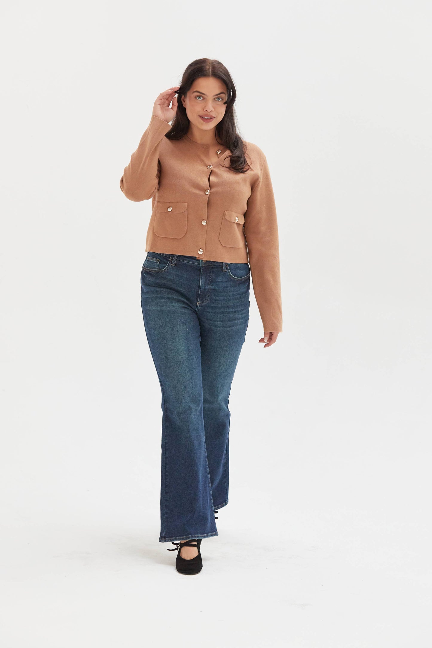 Windsor Flare High Rise Jean | Dark Aged Vintage Sculpt+