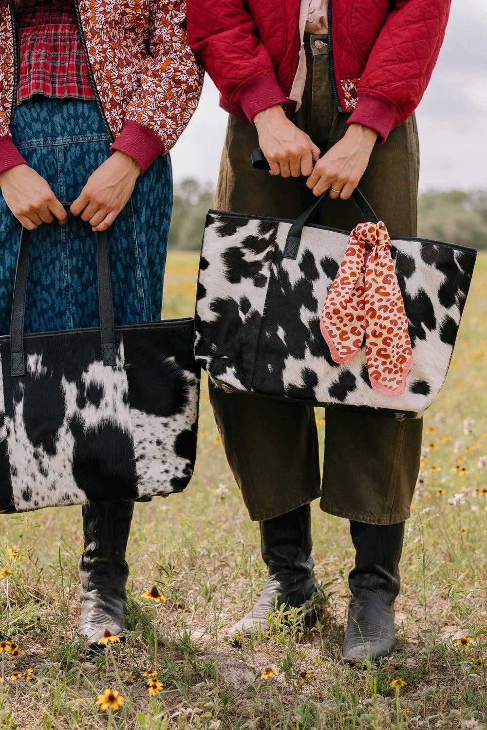 Modern Leather Tote, Cowhide