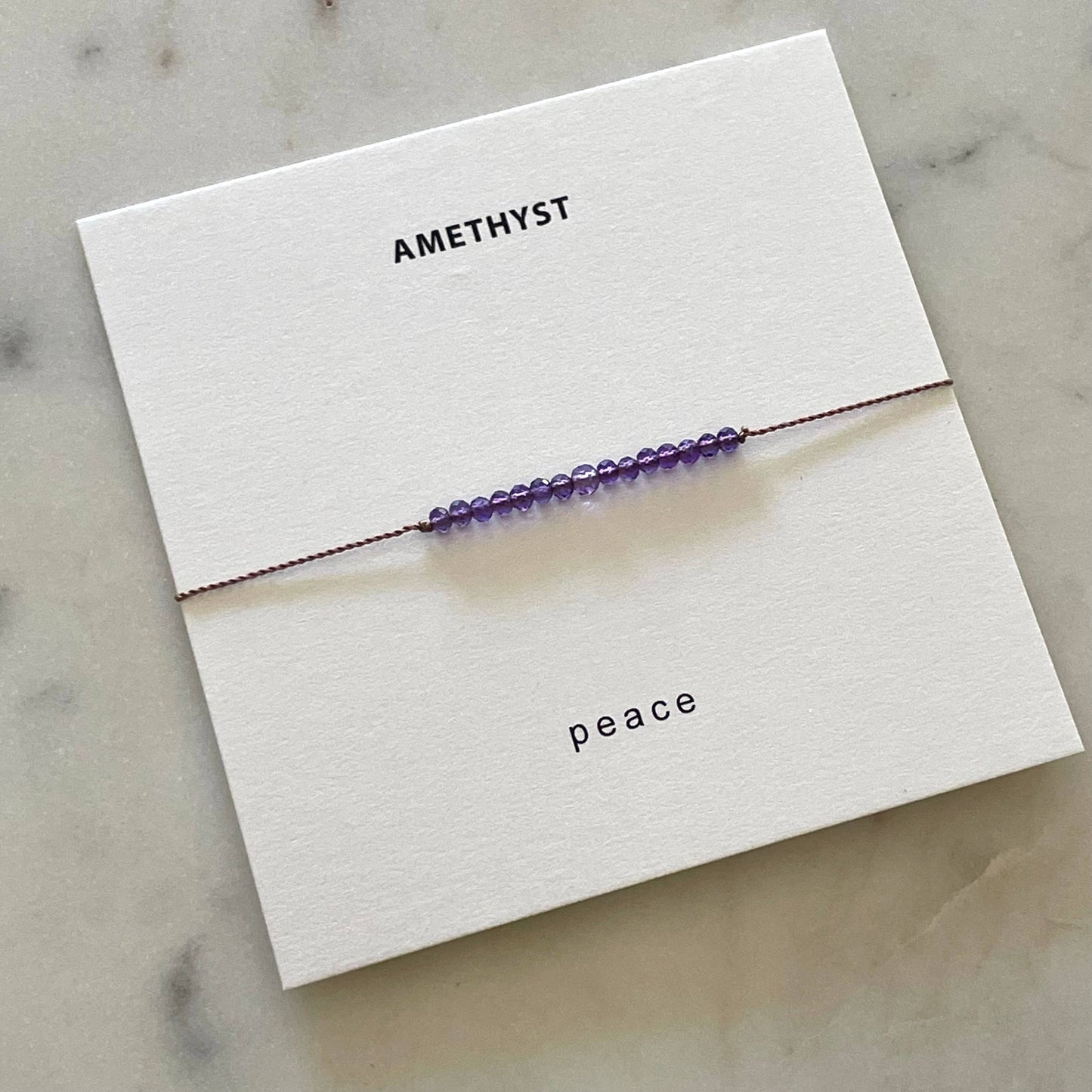 Amethyst Peace Bracelet, Valentine's Day Gift for Her