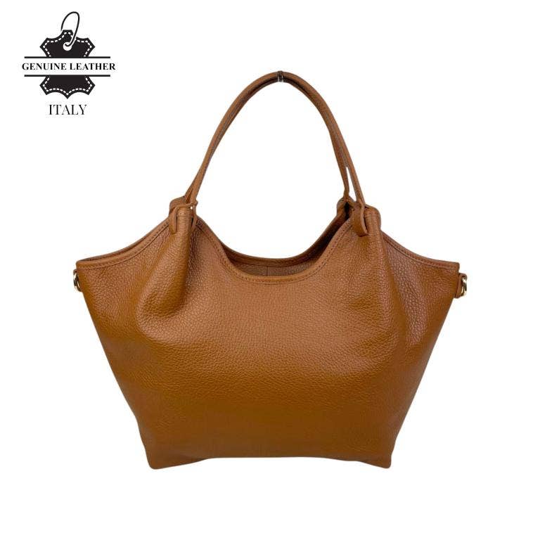 Trapezoidal Bag Italian Leather Large Capacity
