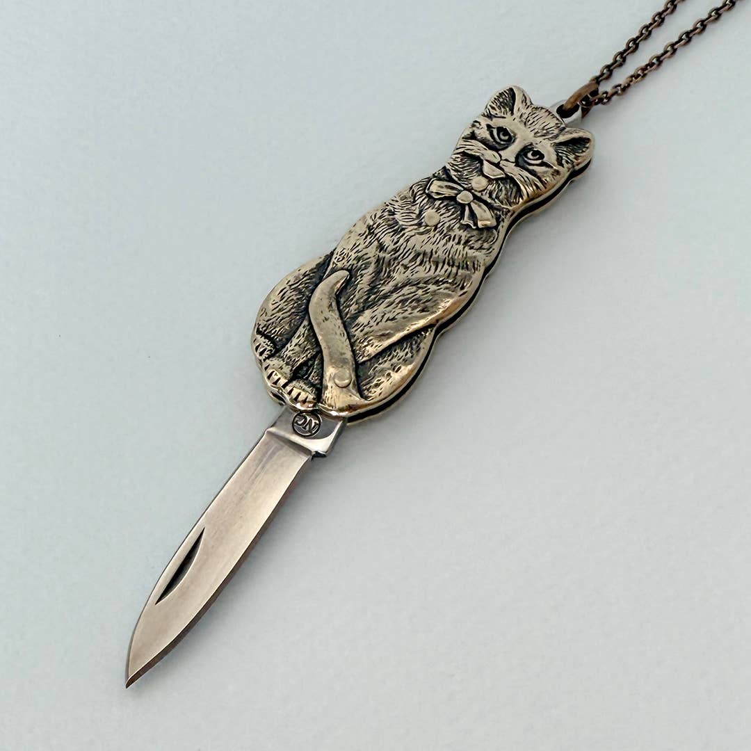 Cat Knife Necklace