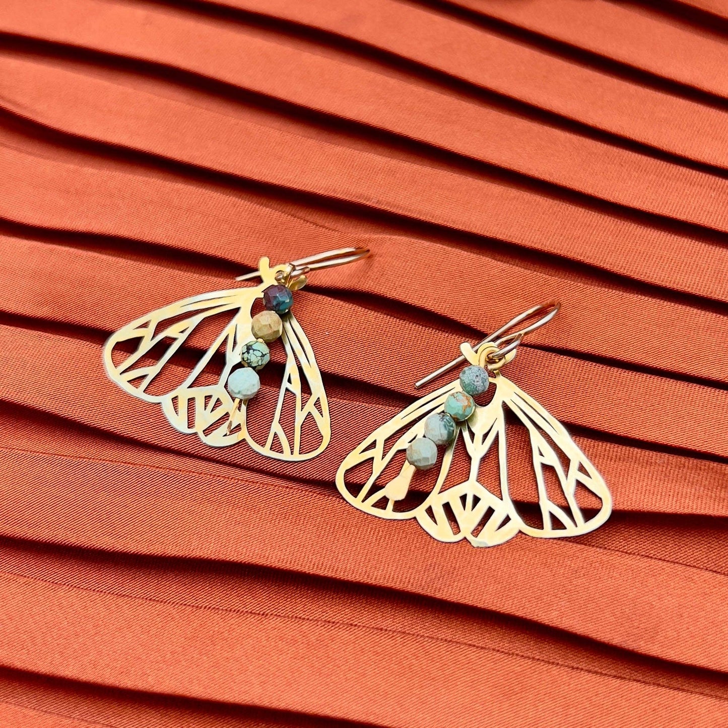 Handmade Peppered Moth Earrings