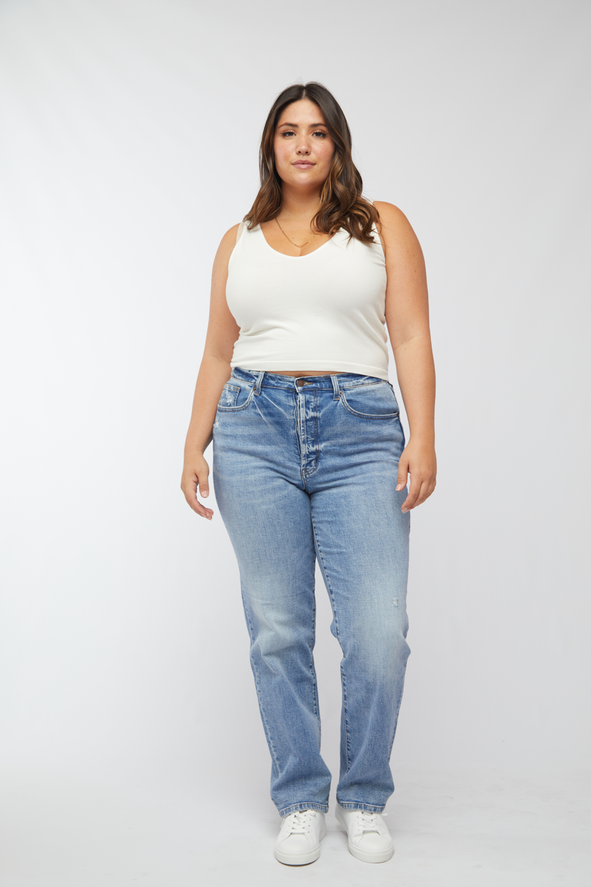 Mulberry High Rise Jean, Classic Blue