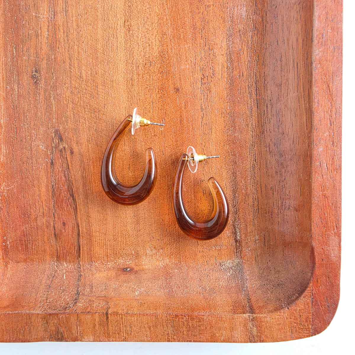 Julie Hoops - Amber // Fall, Resin, Jewelry, Earrings