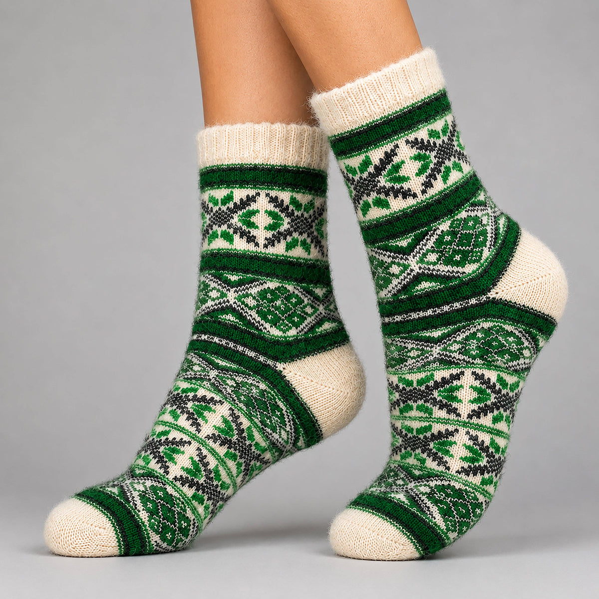 Angora / Bamboo Socks – Malta Forest Green