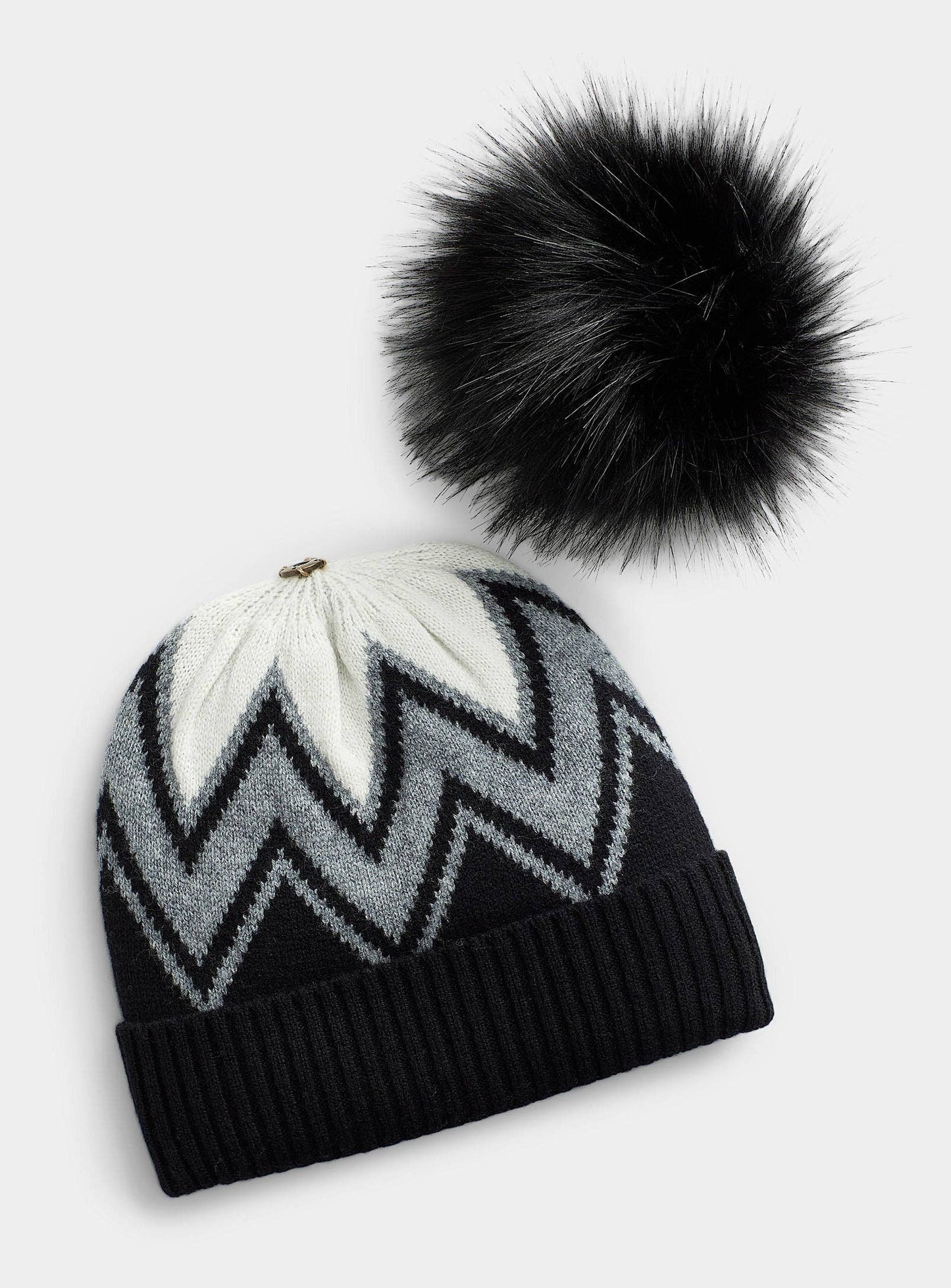 Aspen Detachable Faux Fur Pom Beanie