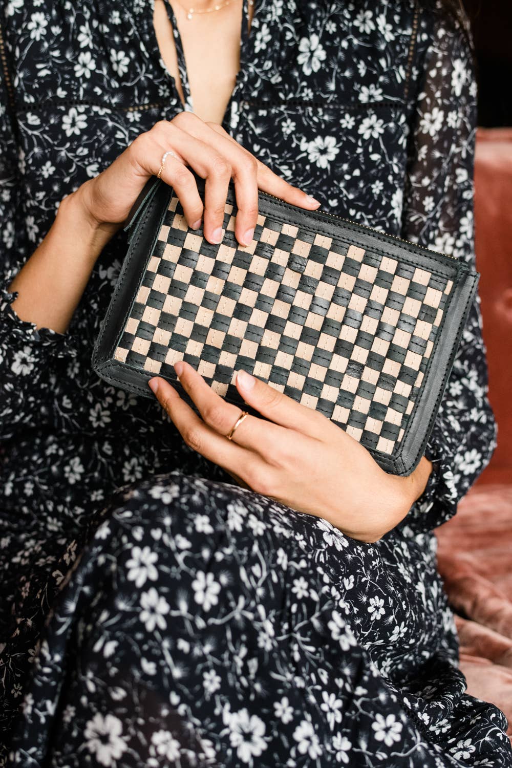 Nesmia Basketweave Clutch