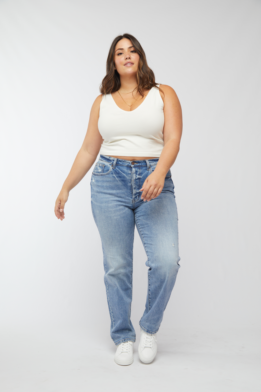 Mulberry High Rise Jean, Classic Blue