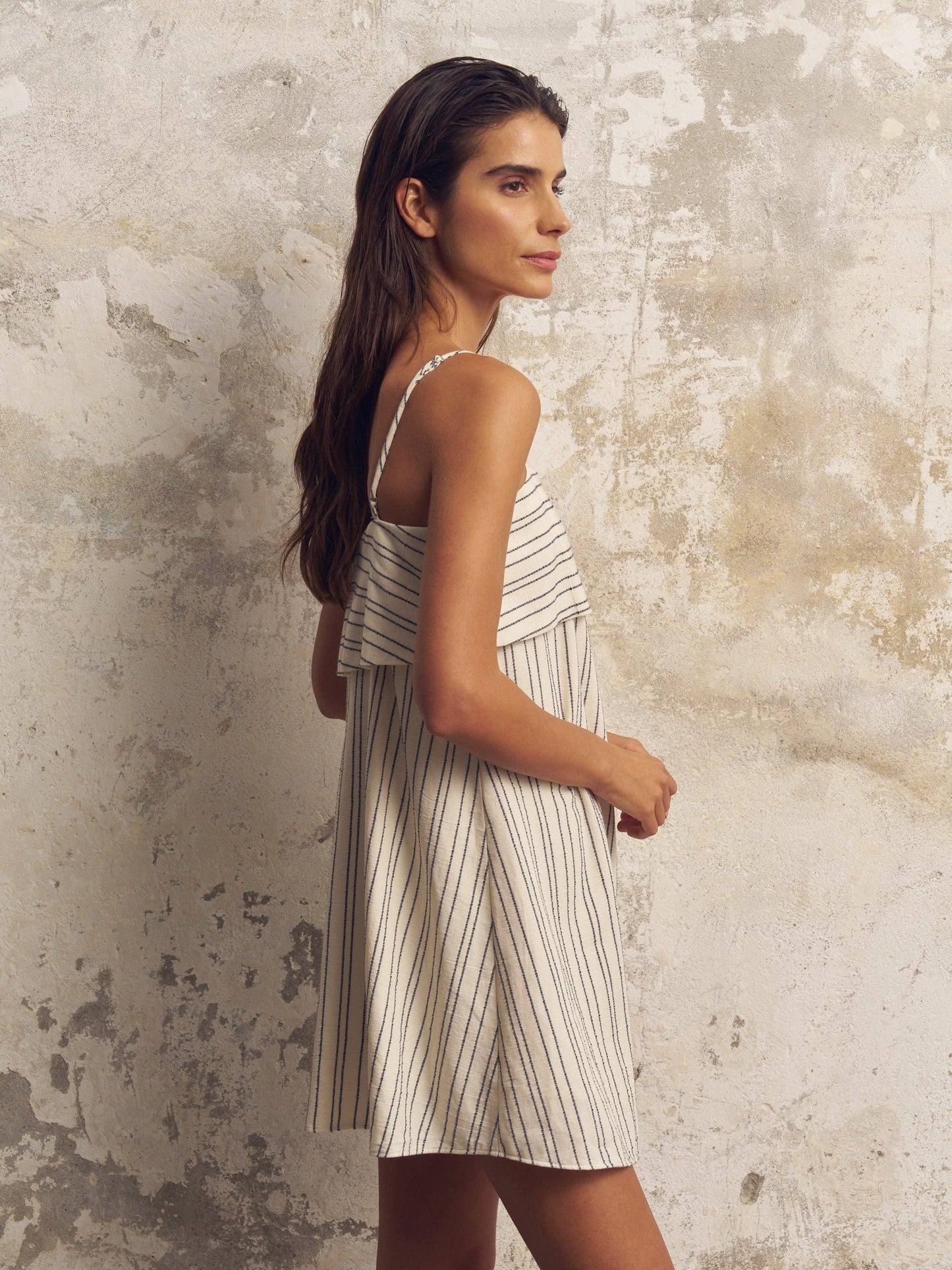 Puglia Stripes Mini Dress - Navy