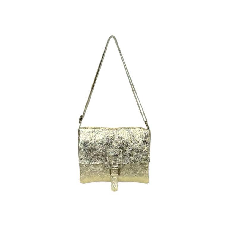 Women's Italian Leather Shoulder Bag with Inner Pocket