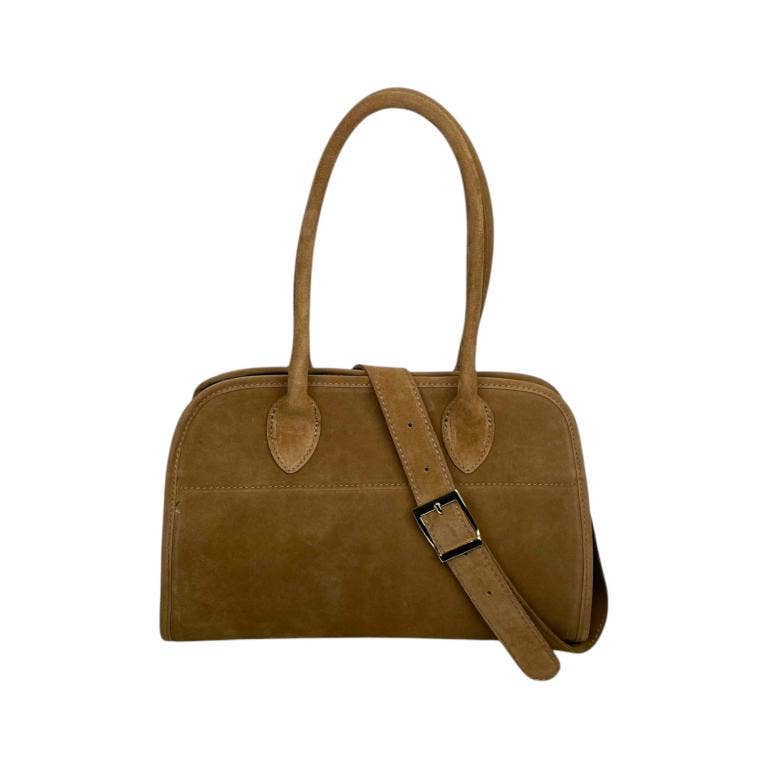 Italian Leather Shoulder Bag with Long Handles