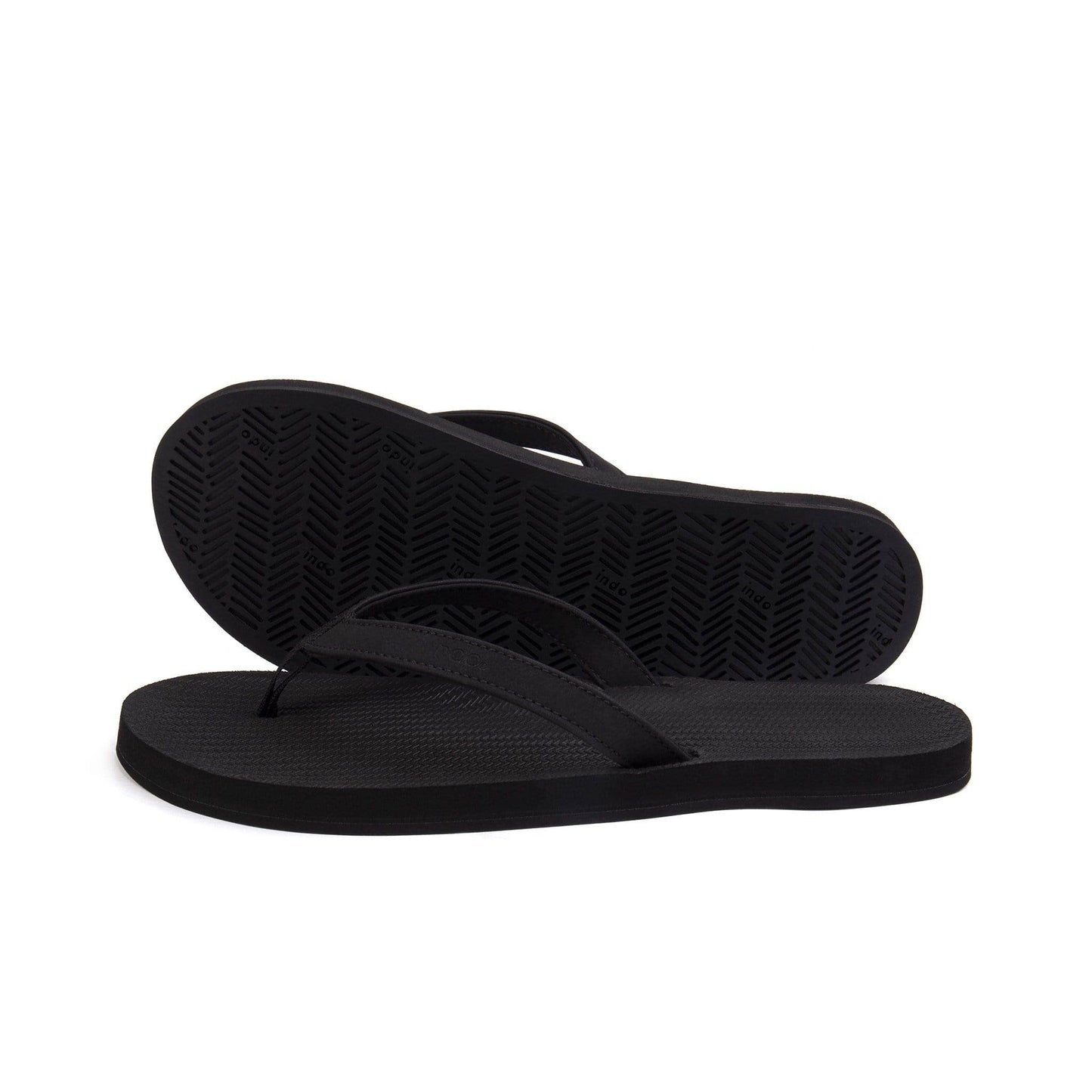Women's Flip Flops Eco Recycled Soles Fall Footwear - Black